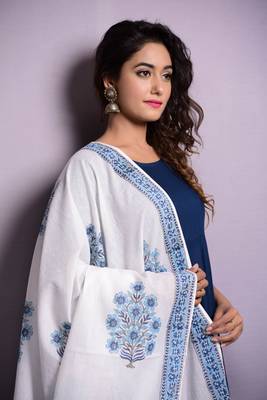 Blue plain rayon kurta sets 2