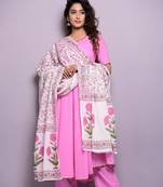 Pink plain cotton kurta sets