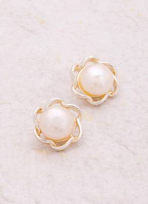 Silver Plated Squiggle Stud Earrings 1