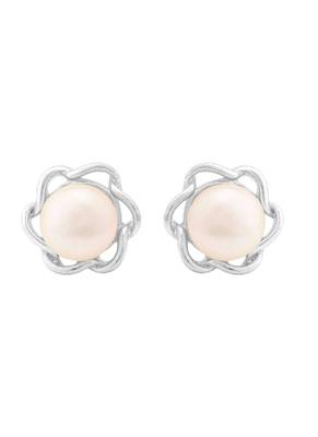 Silver Plated Squiggle Stud Earrings 2