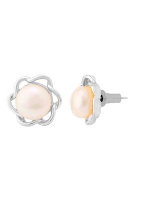 Silver Plated Squiggle Stud Earrings 3