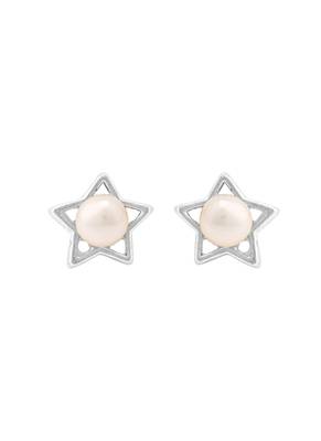 Pearl Adorned Dainty Star Earrings 2