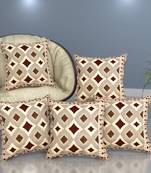 multicolor soft touch fabric 5 set of cushion cover