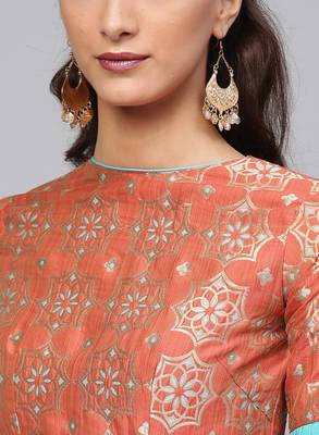 Inddus Sky Blue Georgette Solid Ruffle Saree 2