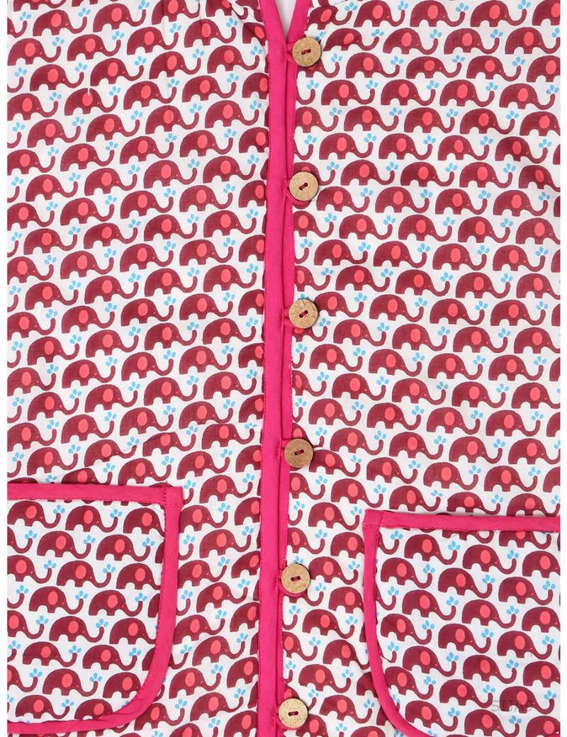 Elephant Print Woolen Jacket