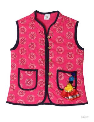 Sanganeri Print Reversible Jacket 1