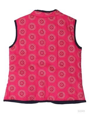 Sanganeri Print Reversible Jacket 2