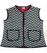 Sanganeri Print Reversible Jacket