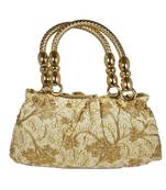 Prosper Ethnic Silk Purse Hand Bag With Embroidery Work Multicolour For Women And Girls