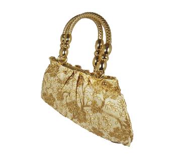 Prosper Ethnic Silk Purse Hand Bag With Embroidery Work Multicolour For Women And Girls 2