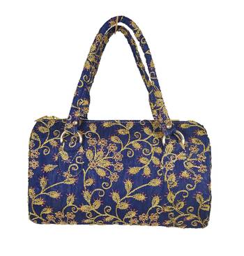 Prosper Ethnic Silk Purse Hand Bag With Embroidery Work Multicolour For Women And Girls 1