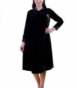 Green Embroidered Velvet Kurti