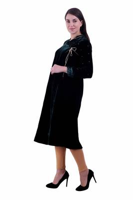 Green Embroidered Velvet Kurti 3