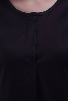 Black Embroidered Cotton Kurti 5
