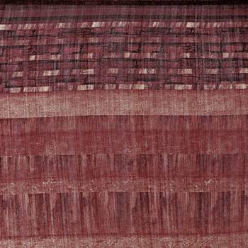 Wine Printed Linen Saree With Blouse 5
