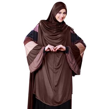 Brown Plain Cotton Poly Hijab 1