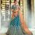 Green Embroidered Silk Semi Stitched Lehenga With Dupatta