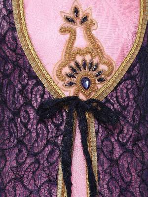 Pink Embroidered Nylon Kids-Girl-Gowns 5