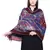 Anekaant Wine & Multicolour Viscose Rayon Floral and Paisley Woven Design Shawl