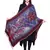 Anekaant Wine & Multicolour Viscose Rayon Floral and Paisley Woven Design Shawl