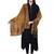 Anekaant Mustard Modal Floral Boder Woven Design Shawl