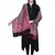 Anekaant Pink & Multicolour Modal Geometrical Woven Design Shawl