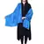Anekaant Turquoise Modal Solid Woven Design Reversible Shawl