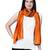 Anekaant Orange Modal Solid Woven Design Reversible Shawl