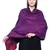Anekaant Purple Modal and Lurex Stared Woven Design Shawl