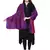Anekaant Purple Modal and Lurex Stared Woven Design Shawl