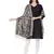 Anekaant Black & Beige Viscose Rayon Paisley Floral Woven Design Shawl