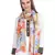 Anekaant Orange & Multicolour Modal Printed Floral Frayed Scarf