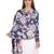 Anekaant navy blue & Multicolour Viscose Cotton Floral Woven Design Shawl