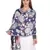 Anekaant navy blue & Multicolour Viscose Cotton Floral Woven Design Shawl