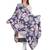 Anekaant navy blue & Multicolour Viscose Cotton Floral Woven Design Shawl