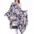 Anekaant navy blue & Multicolour Viscose Cotton Floral Woven Design Shawl