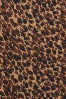 Anekaant Brown & Black Synthetic Polyester Animal Printed Tasselled Scarf.