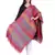 Anekaant Red & Grey Cotton Viscose Geometric Woven Design Shawl
