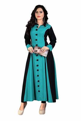 Blue Plain Rayon Kurti 1