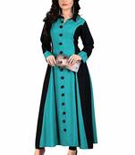 Blue Plain Rayon Kurti