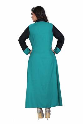 Blue Plain Rayon Kurti 2
