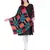 Anekaant Black & Multicolour Cotton Viscose Checked Woven Design Shawl