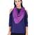 Anekaant Purple Viscose Rayon Solid Frayed Stole