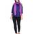 Anekaant Purple Viscose Rayon Solid Frayed Stole