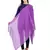 Anekaant Purple Viscose Rayon Solid Frayed Stole