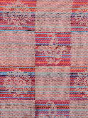 Anekaant Rust & Beige Modal Geometric Woven Design Shawl 4