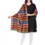 Anekaant Maroon & Multicolour Modal Geometric Woven Design Shawl