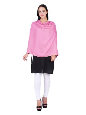 Anekaant Pink & Multicolour Modal Paisley Woven Design Shawl 1