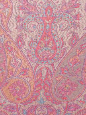 Anekaant Pink & Multicolour Modal Paisley Woven Design Shawl 4