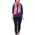 Anekaant Red & Multicolour Viscose Rayon Printed Geometric Frayed Scarf